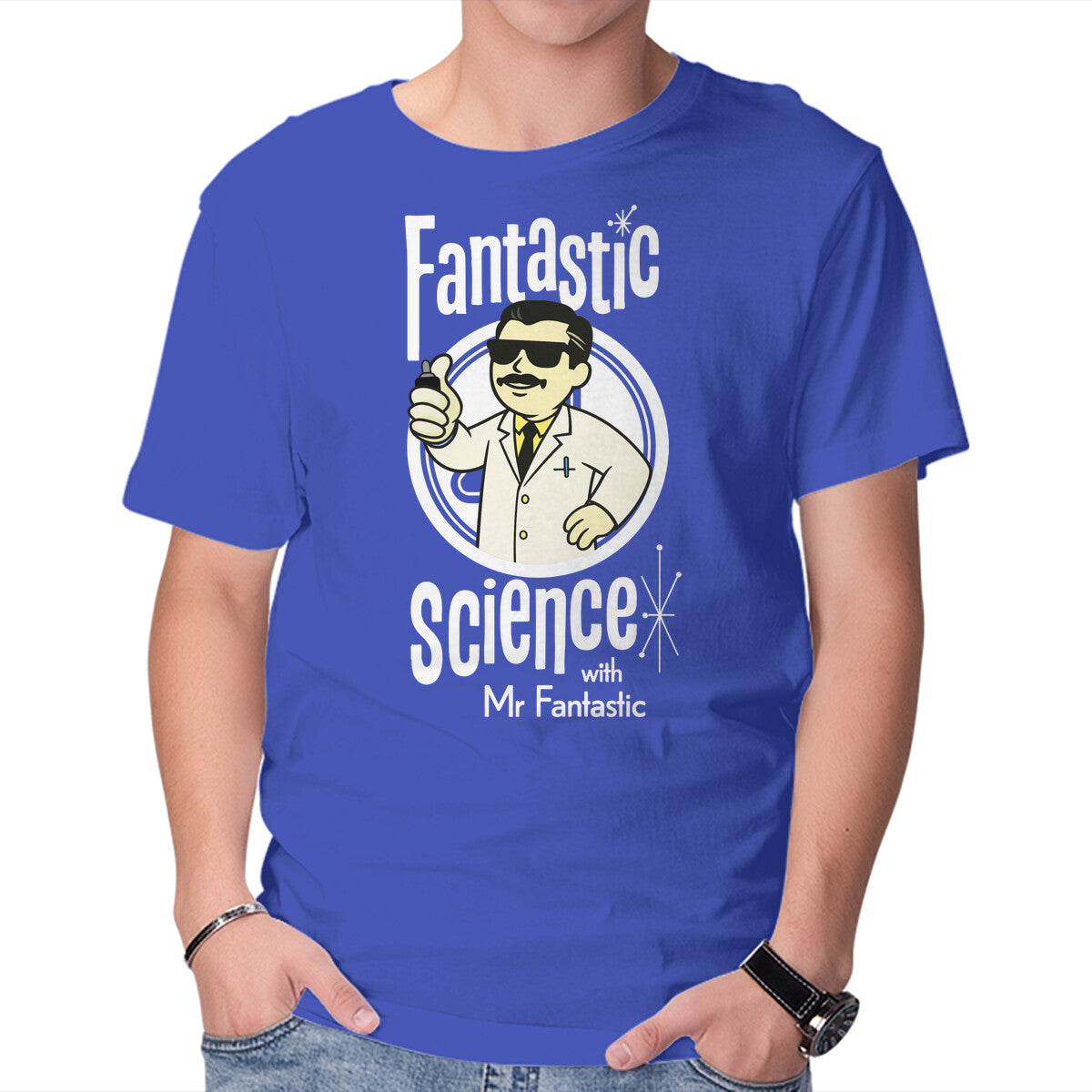 Unisex Crew Neck T-Shirt Fantastic Science With Mr. Fantastic Graphic Short Sleeve Casual Tee XXXL