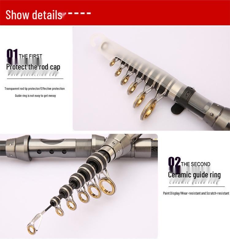 Grenzüberschreitende Ultra-Leicht-Karbon-Meeresangelrute mit Keramikringen