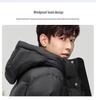 2025 Herren Dicke Warme Mittellange Winter Daunenjacke mit Kapuze - 90% Weiße Entendaunen, Partnerlook