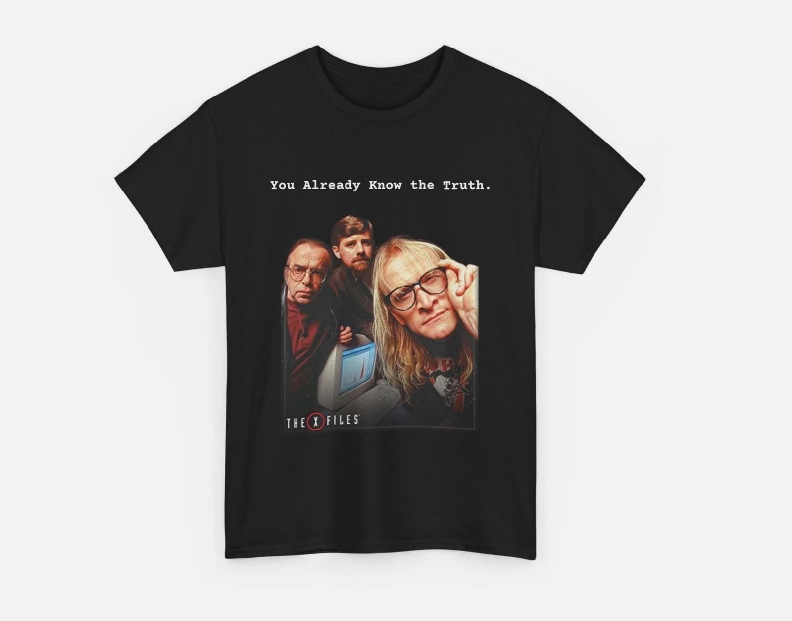The Lone Gunmen X-Files Tee Shirt Sci-Fi Gift Geek Wear Conspiracy Theory Tee Unisex T-Shirt L
