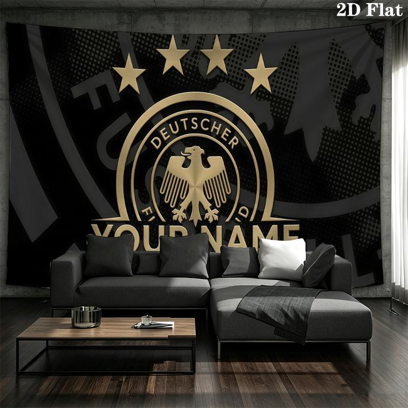 Custom Name,Germany Wall tapestry, aesthetic printed fabric blanket, suitable for bedroom, living room, and home decor.