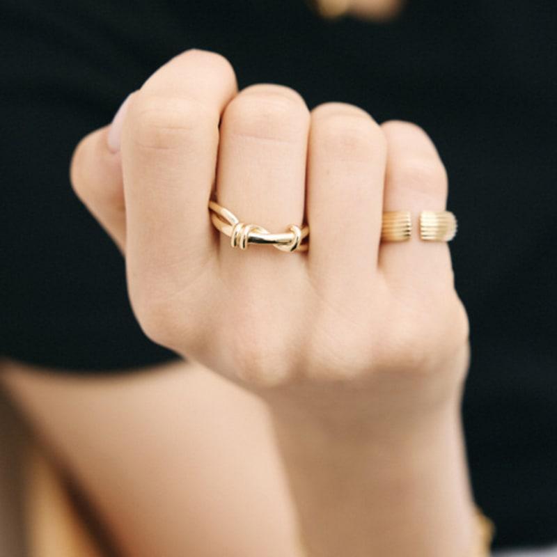 poery Twist Knot Ring_Gold