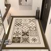 European Classical Entrance Carpet Square Foyer Entrance Floor Mat Floor Mat Bathroom Absorbent and Dirt Resistant Floor Mat