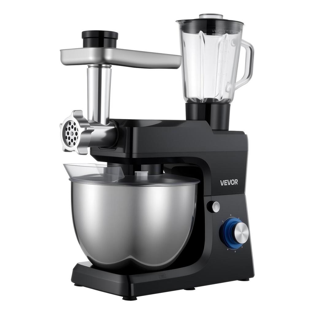 Stand Mixer, 7.8 L Electric Kitchen Mixer, 1500W Dough-Mixer, 6+P Speeds Tilt-head Food-Mixer with 1.5 L Blender Cup, Stainless Steel Bowl, Dough