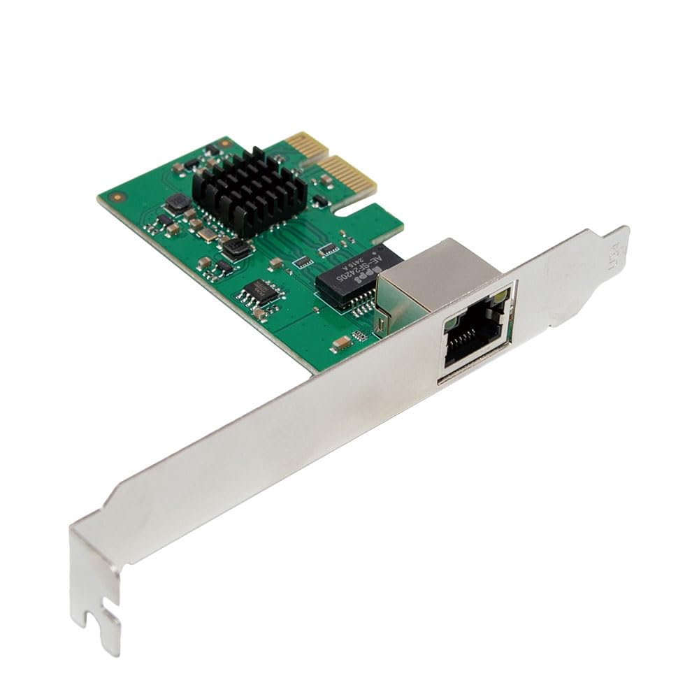 Area Toretto 5Gbps PCI Express x1 LAN RJ45 Network Expansion Board with Low (Gen3) Board, Heatsink, Profile, SD-PE5GL-B