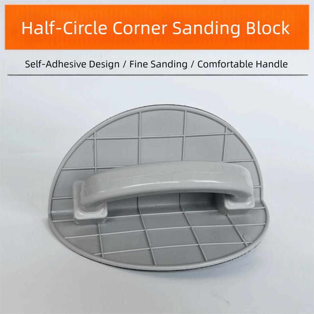 Durable Half Circle Sanding Pad Holder DIY Multifunctional Plastic Corner Sander Semi-Circular Self Adhesive