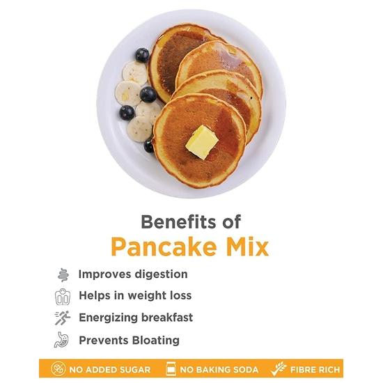 Pancake Mix 250g by True Elements - With 20% Millet (Jowar) | 2-Minute Pancakes | No Maida | No Baking Soda | No Added Refined Sugar  | Pancake