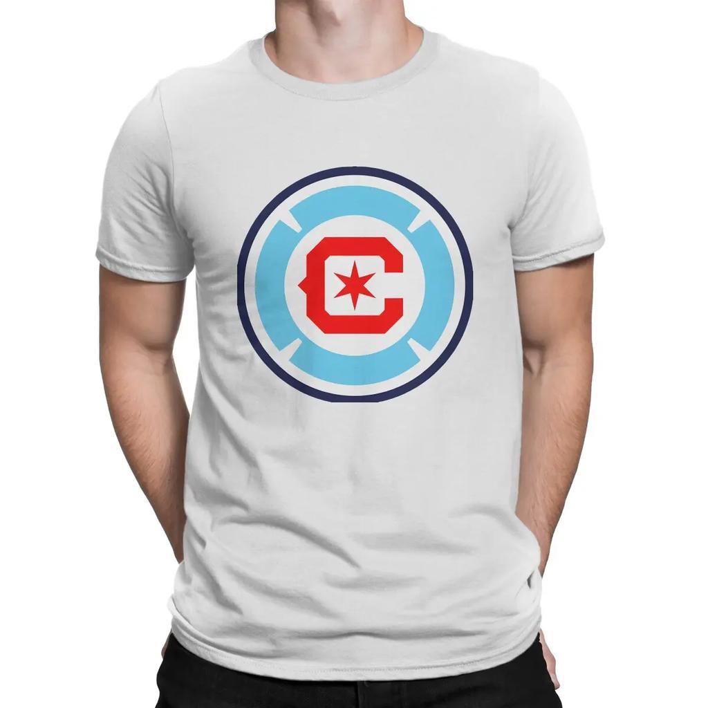 T-shirt Homme Chicago Fire FC Horloge Chicago Fire Vêtement Coton Loisir Manches Courtes Col Rond T-shirt Graphique Imprimé