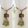 New Curtain Tiebacks Binding Straps Creative Pumpkin Decoration Embellishment Binding Straps Adjustable Gauze Collapse Pendant