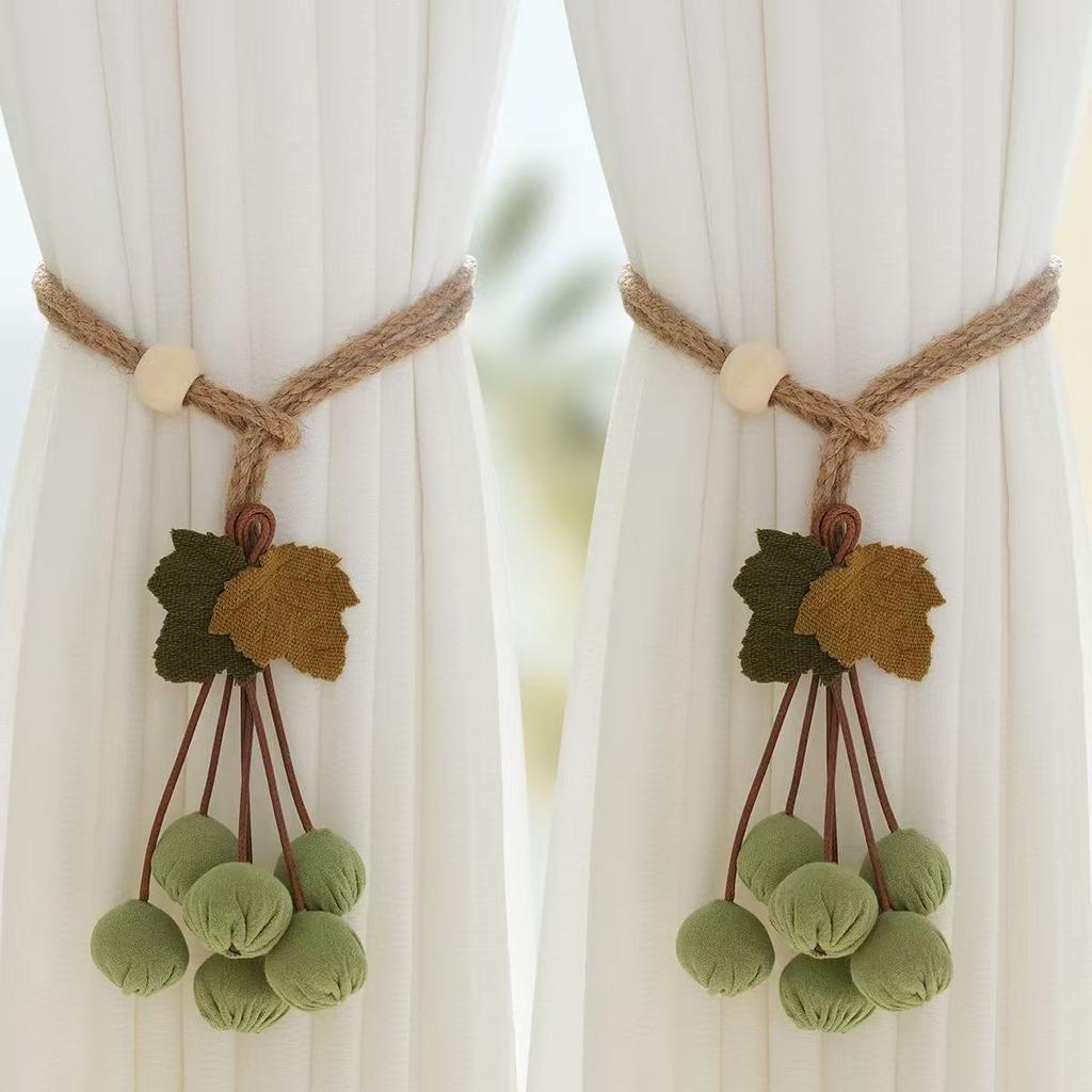 New Curtain Tiebacks Binding Straps Creative Pumpkin Decoration Embellishment Binding Straps Adjustable Gauze Collapse Pendant