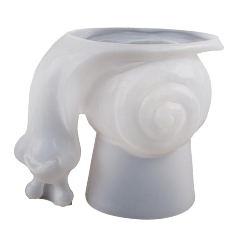 3D Snail Gypsum Silicone Mold Diy Succulents Concrete Flower Pot Vase Plaster Cement Clay Mold Candle Holder Mold