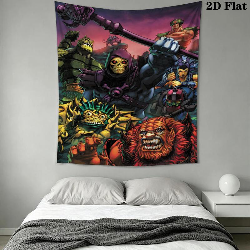 He Man Wall Tapestry Aesthetic Wall Hanging Printed Fabric Blanket Decorative Tapestries for Bedroom Living Room Home Decor