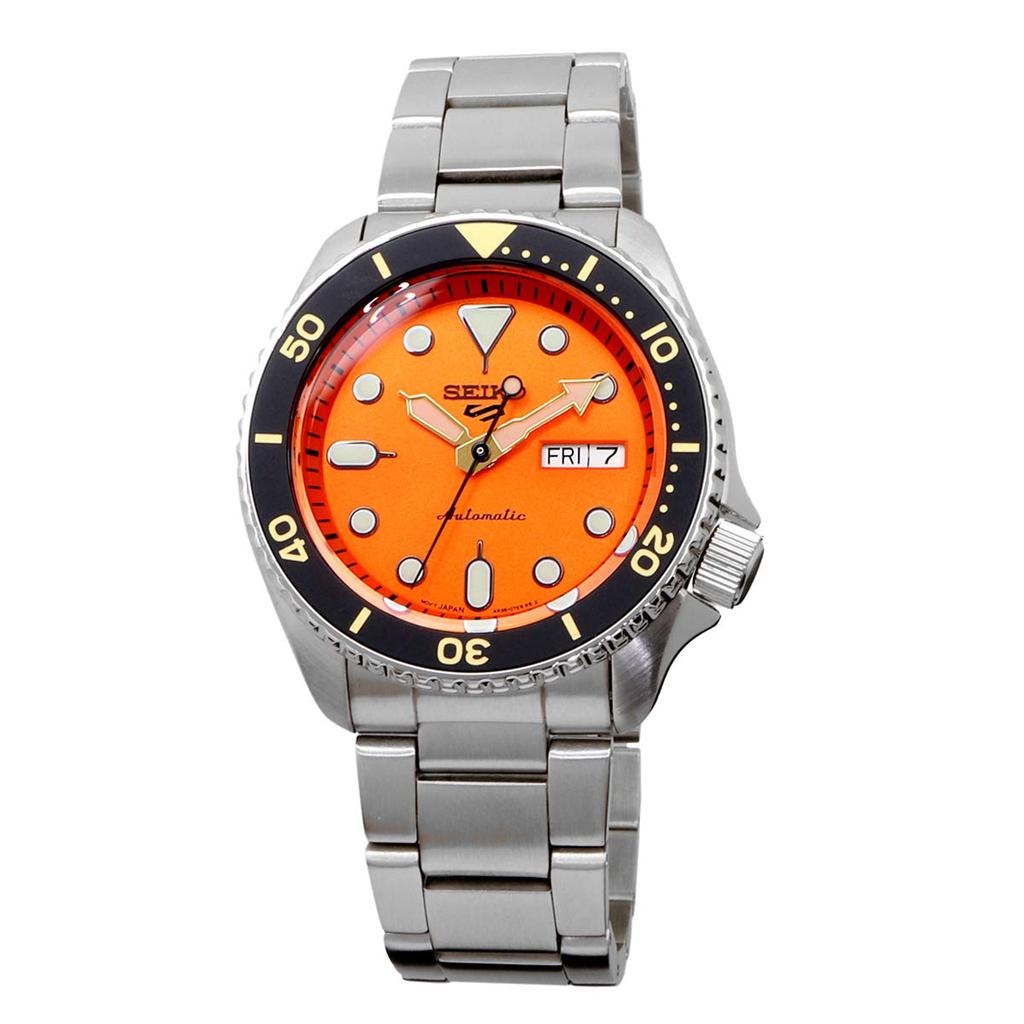 Seiko 5 Sports SKX Sports Style Automatic Mechanical Limited Seiko Five Orange Watch, Edition, Men's, Sports, SRPD59