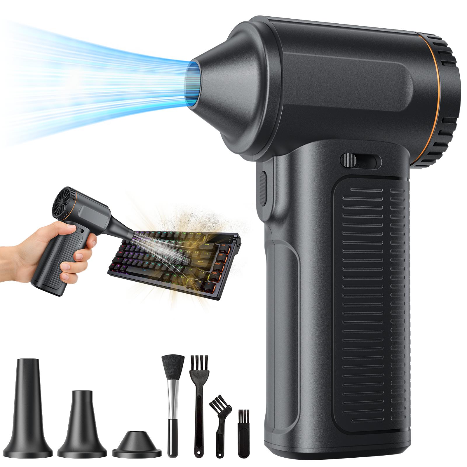 

F11 Турбовоздуходувка 990000 об/мин Высокомощная воздуходувка Бесщеточный двигатель Турбовентилятор Скорость ветра 65 м/с 8000 мАч Мощная воздуходувка