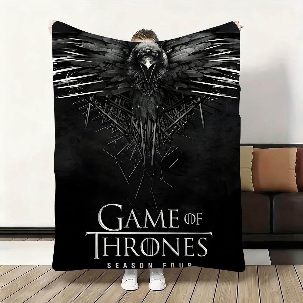 G-Game-Of-Thrones Drache Klassische Kuscheldecke Flanell Flauschig Weich Decke Warm Hautfreundlich Überwurf für Sofa Bett Büro Nickerchen Winter