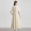 ELLE French Fashion Comfortable Design Patchwork Puff Short Sleeve Dress Women dresses EL51953