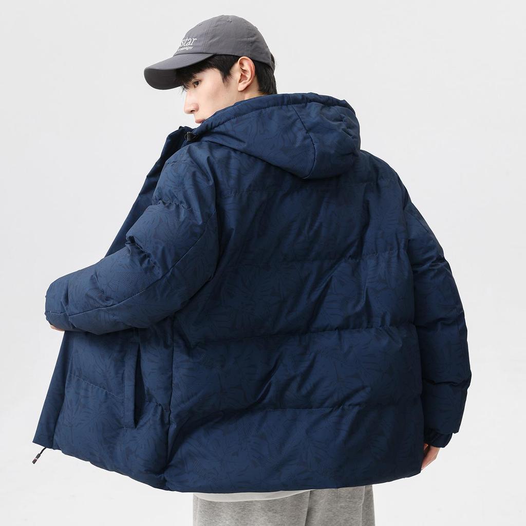 Jacke Herren Übergröße Winter Tide Kapuze Verdickt Jungen Brot gepolsterte Jacke