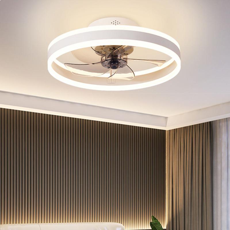 20 Zoll Haushalts-Elektro-Deckenventilator Schlafzimmer Einstellbare Helligkeit LED-Deckenventilatorleuchte Gleichstrommotor Deckenventilator mit Licht
