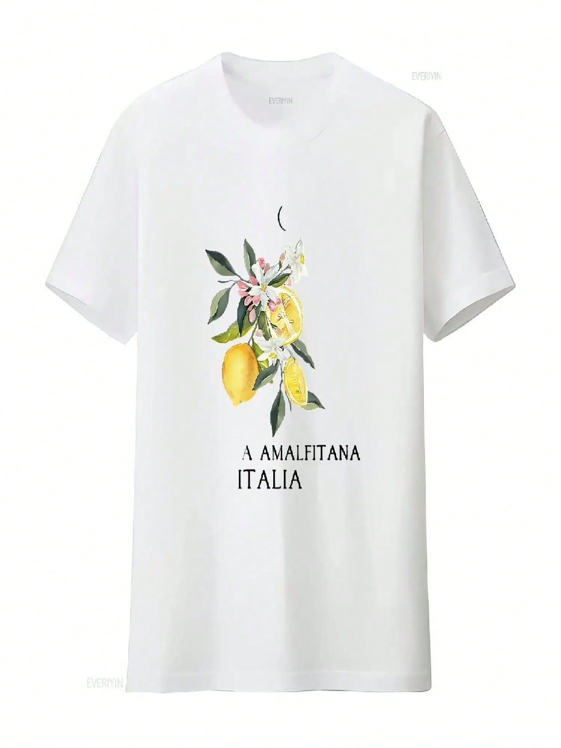 Amalfi Coast Lemons Italy T Shirt Vintage Washed Homme Versatile Stretched Stylish Top For Everyday Wear Graphic Streetwear. S