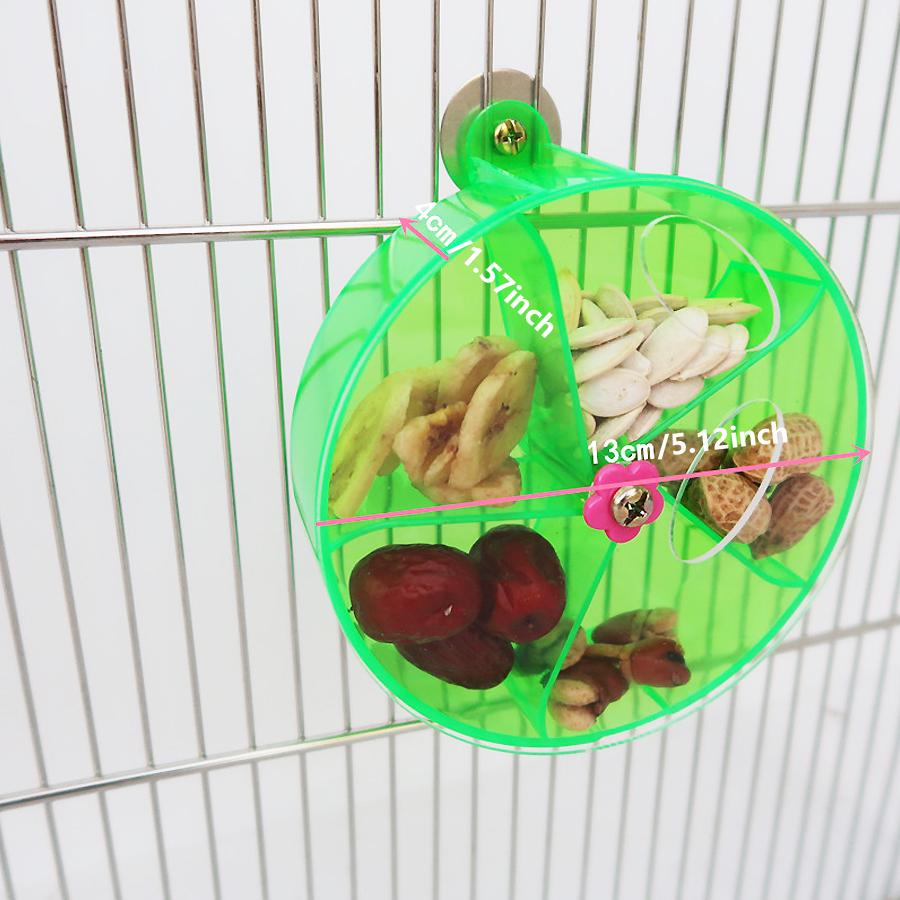 Rotate Pet Parrot Toys, Wheels, Bite Chewing, Foraging Food Box, Cage Feeder, Birds Accessories