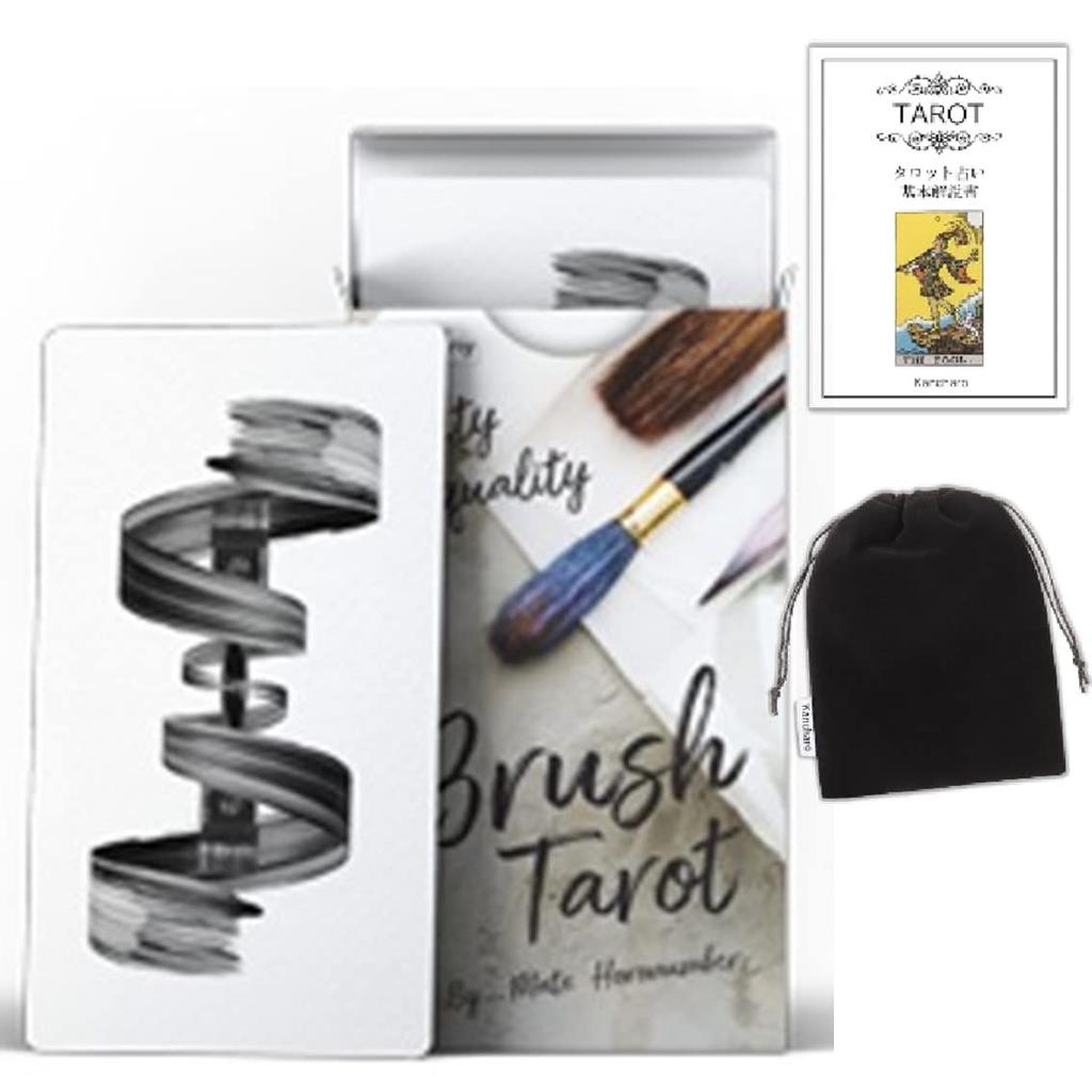 Kancharo Tarot Cards 87 Pieces Tarot Fortune Telling Japanese Tarot Card Basic Instructions Pouch Included [Brush Tarot] & (Genuine Product)