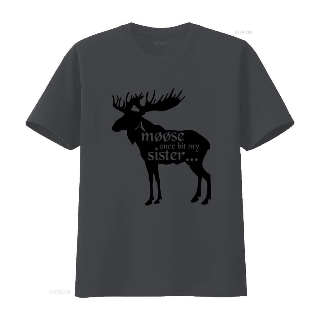 Funny A Moose Once Bit My Sister T Shirt Monty Python Holy Grail Design vintage Washed streetwear Unisex Comfortable Slightly