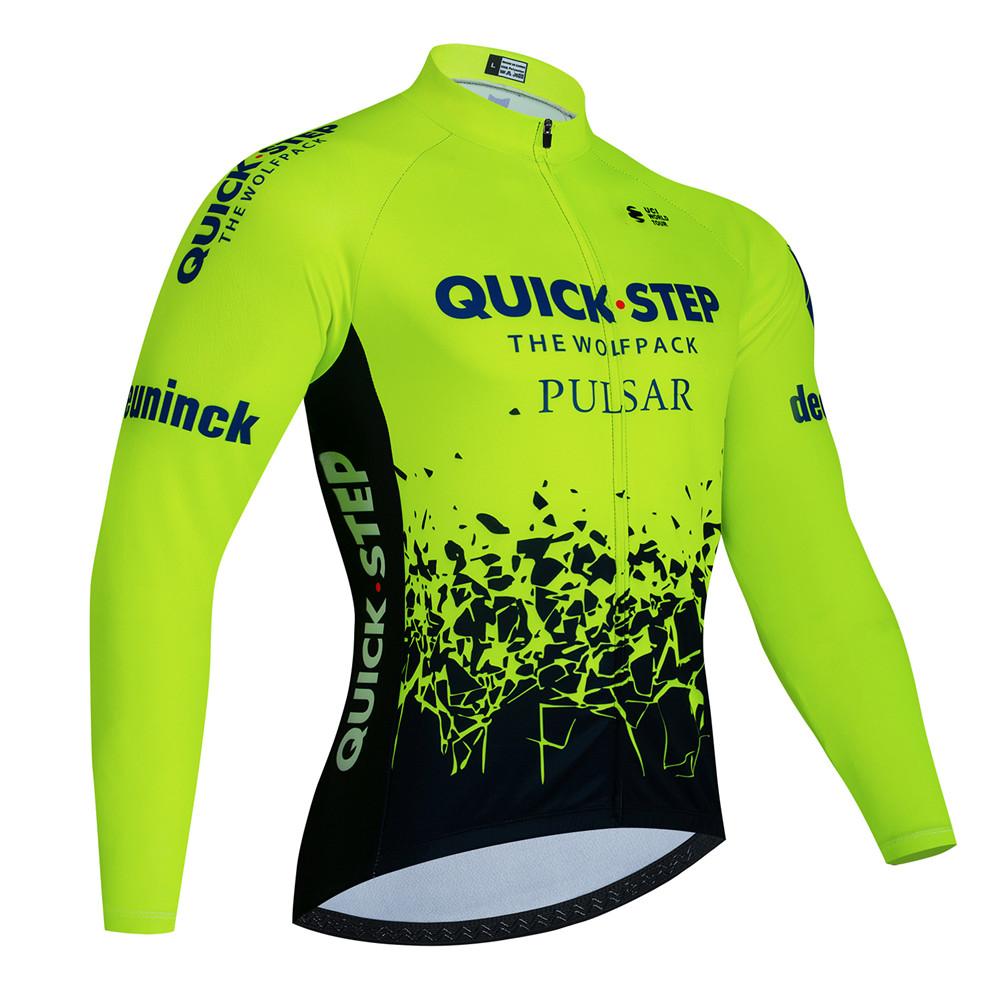 2026 Soudal Quick Step Team Cycling Jersey Set Spring Autumn Men MTB Ropa Maillot Ciclismo Long Sleeve Bicycle Clothing Bike Uniform