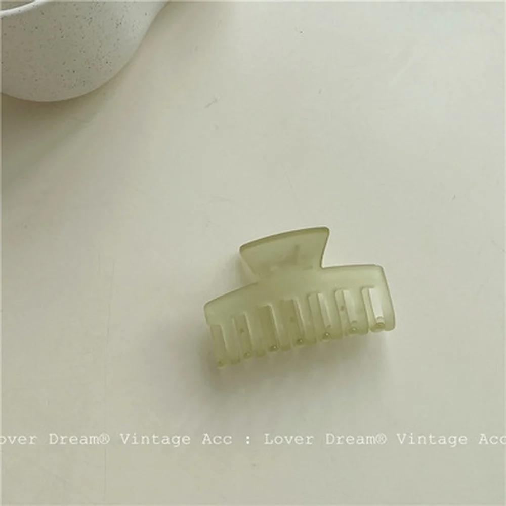 Geometric Pattern Acrylic Acetate Green Irregular Grip Clip for Women's High-end Elegant Hairs Clips Girls Fashionable Headwear