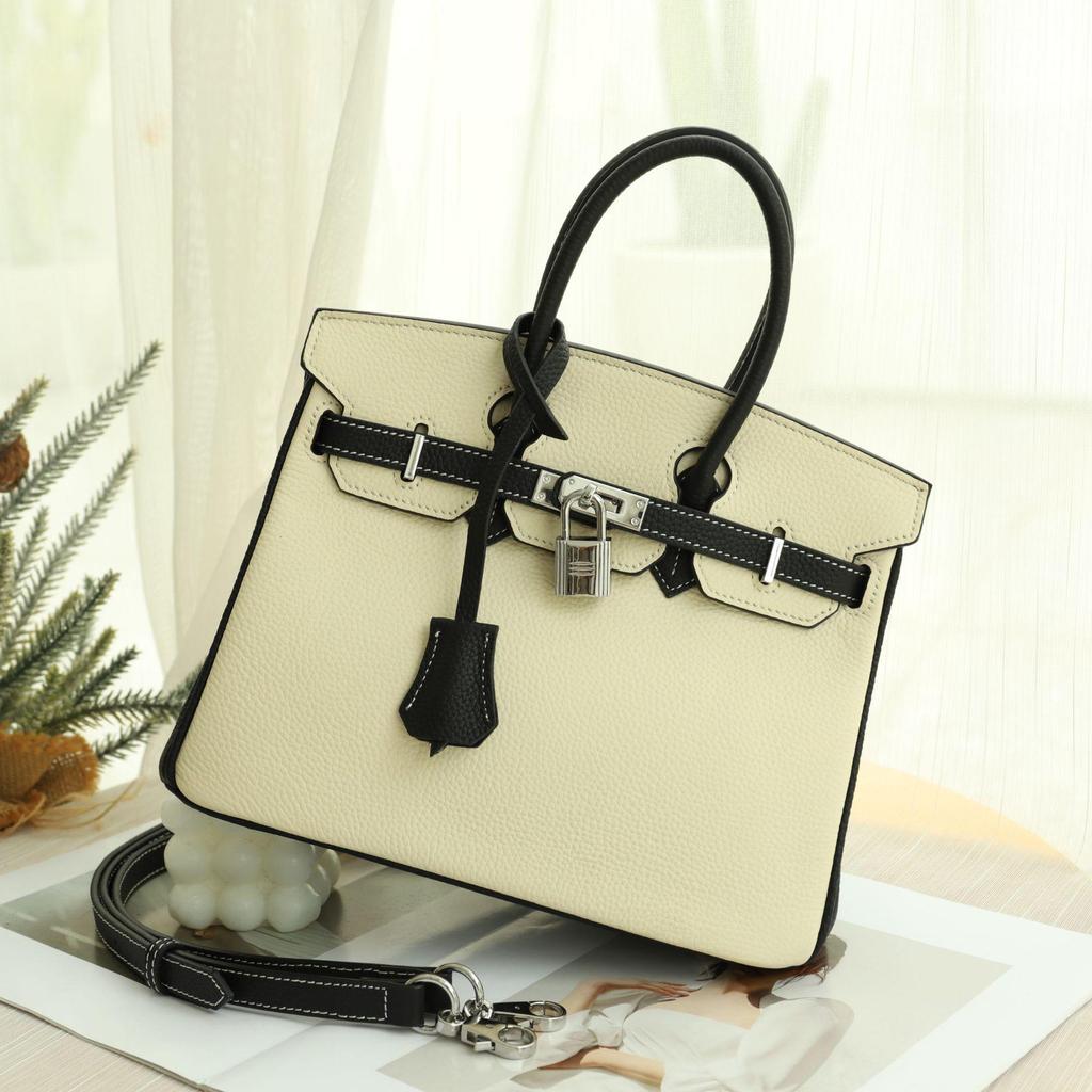 2025 Summer Women's Color Block Handbag - Trendy Platinum Shoulder & Crossbody Bag in European & American Fashion Style.
