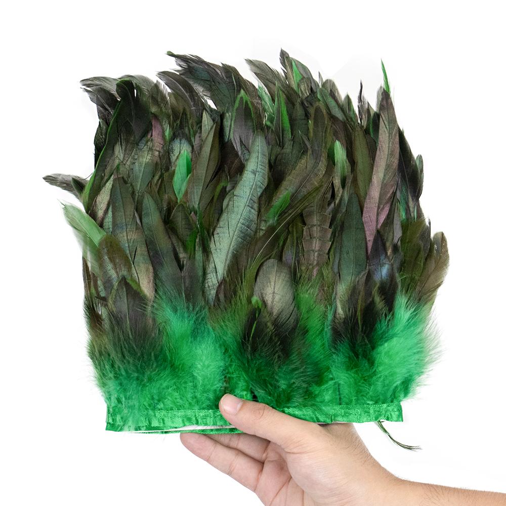 1M 2M 5M 10Meter Natural Rooster Feathers trim fringe 15-20cm Ribbon plumes For Craft ribbon fringe for skirt Party clothing