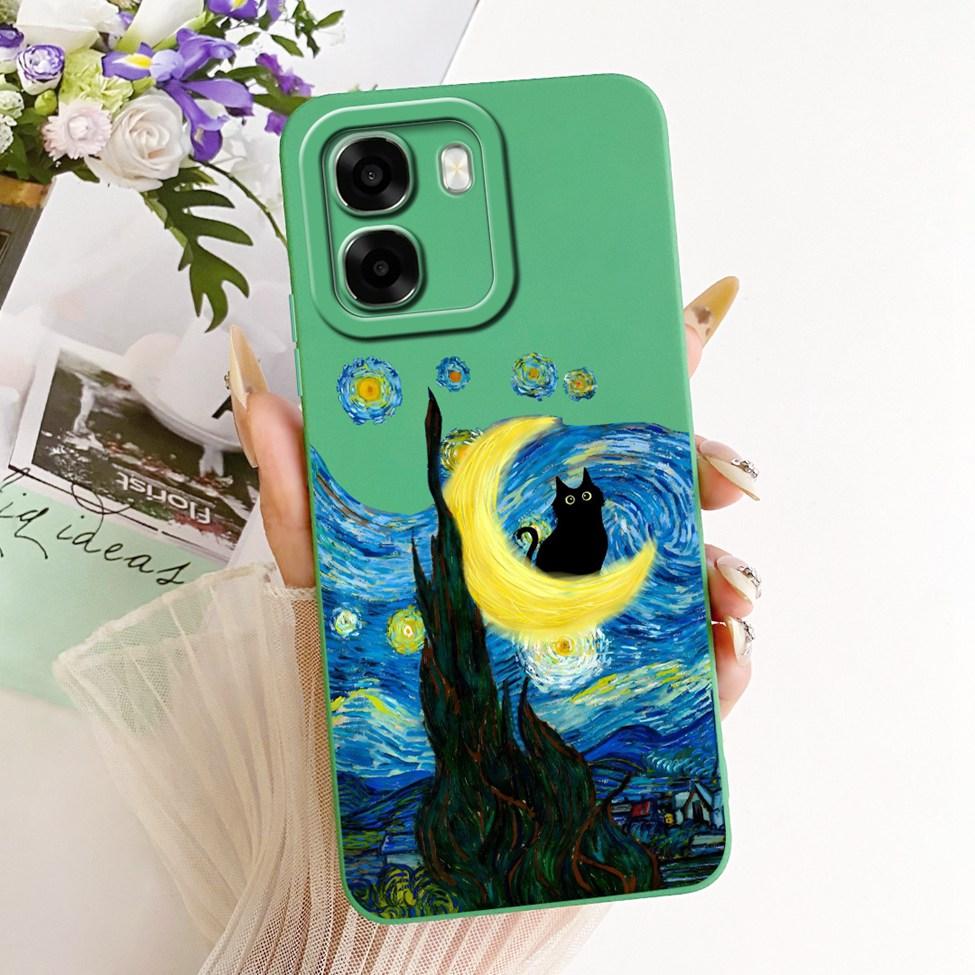 For Oppo A6x 4G CPH2819 5G CPH2783 Phone Case For Oppo A6x Cover Cute Kawaii Luxury Fashion Flowers Cool Painted Silicone Casing