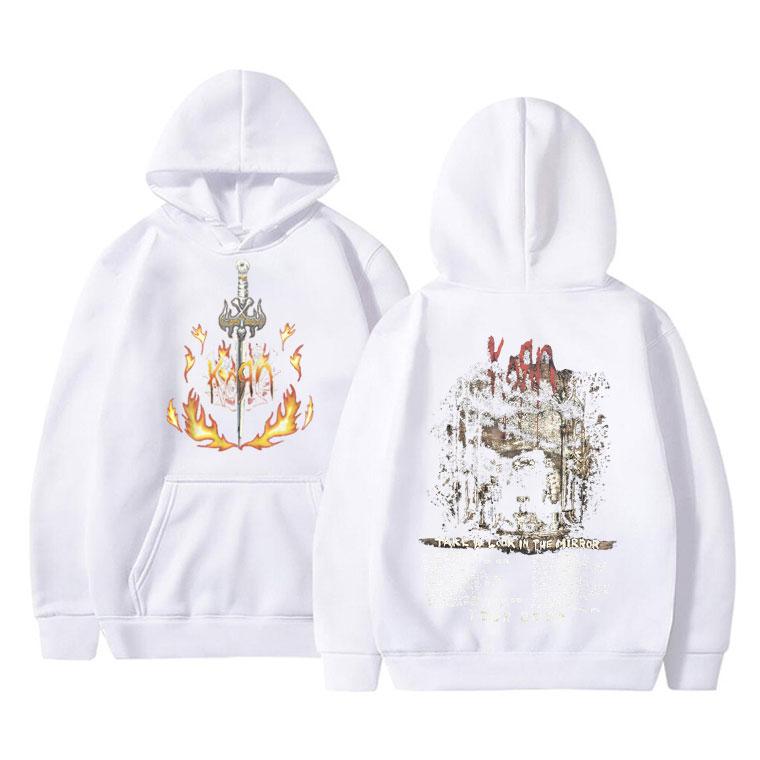 Vintage KoRn Rock Band Take A Look in The Mirror Tour 2004 Hoodie Men Women Fleece Cotton Sweatshirt Top Men's Oversized Hoodies