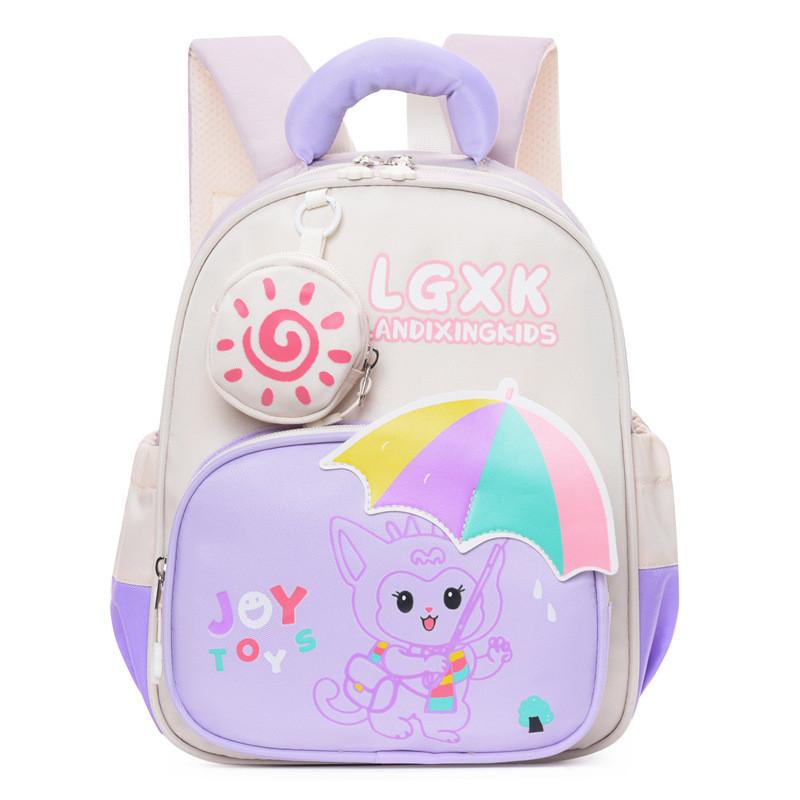 Kids Cartoon Backpack For Preschoolers With Lightweight Nylon And Ergonomic Shoulder Straps For School Use