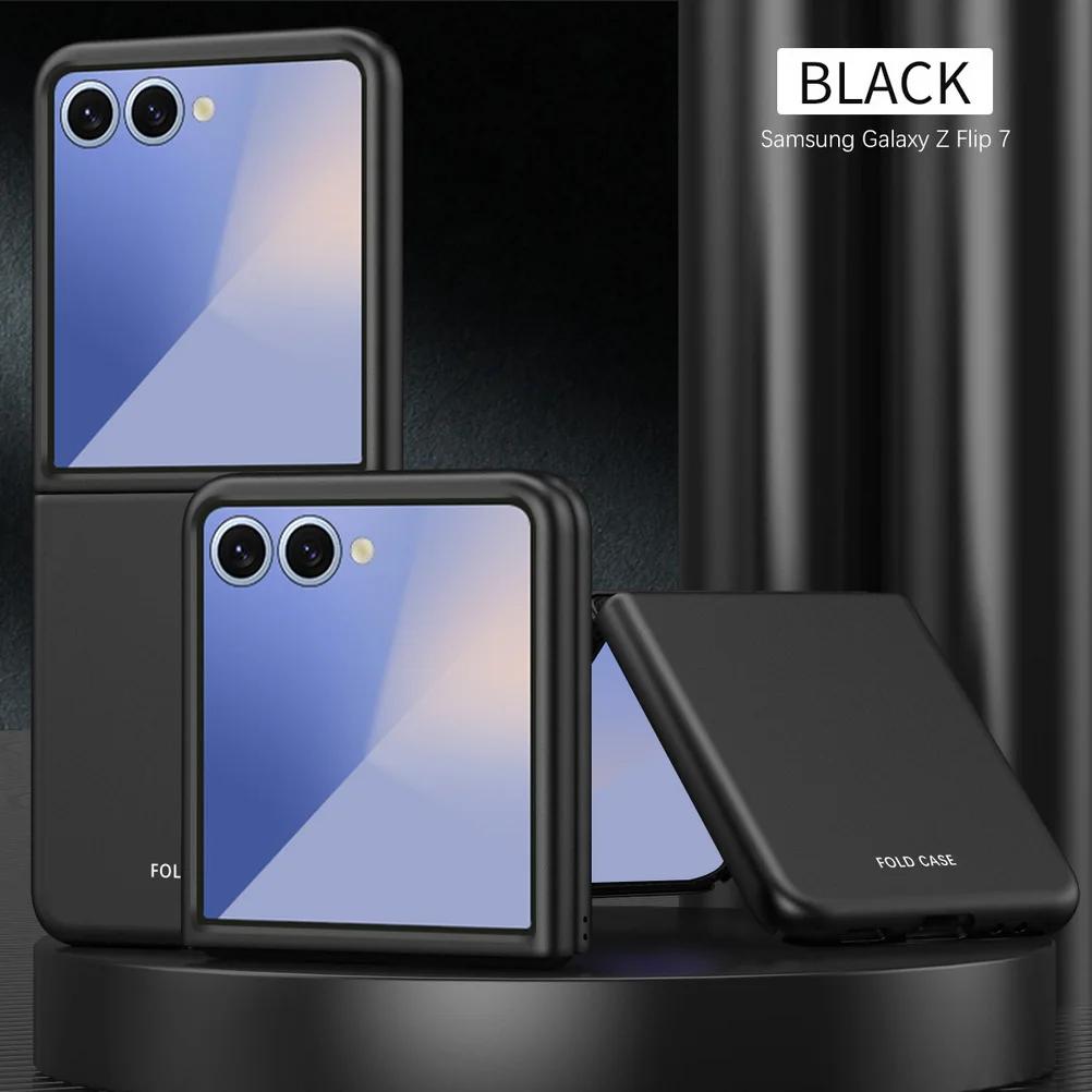 Luxuriöses, mikro-mattiertes Gefühl, komfortabel, Anti-Fingerabdruck, ultradünne Handyhülle für Samsung Galaxy Z Flip 7 7FE 6 5, Kameraschutzabdeckung