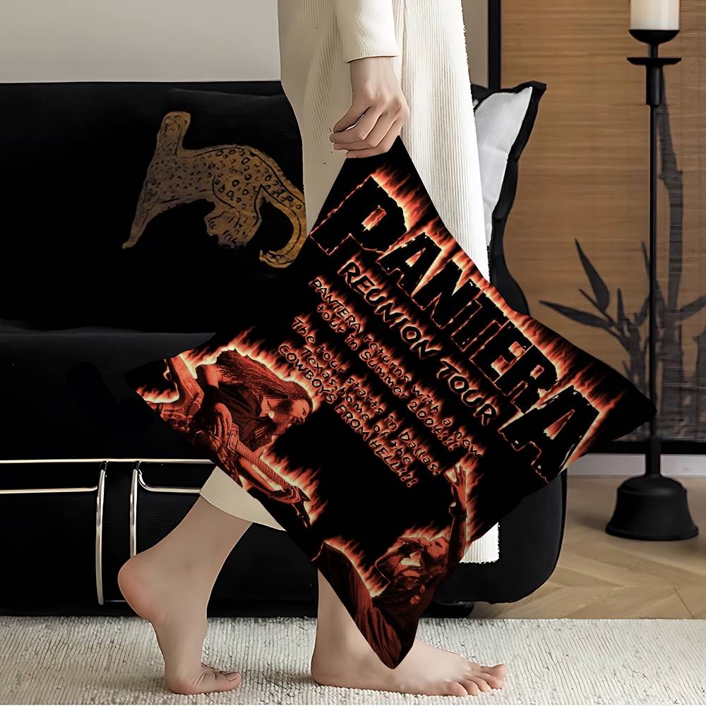 P-Pantera Rock Band Cushion Cover Polyester Sofa Cushions Decorative Throw Pillows Home Decoration Pillowcover