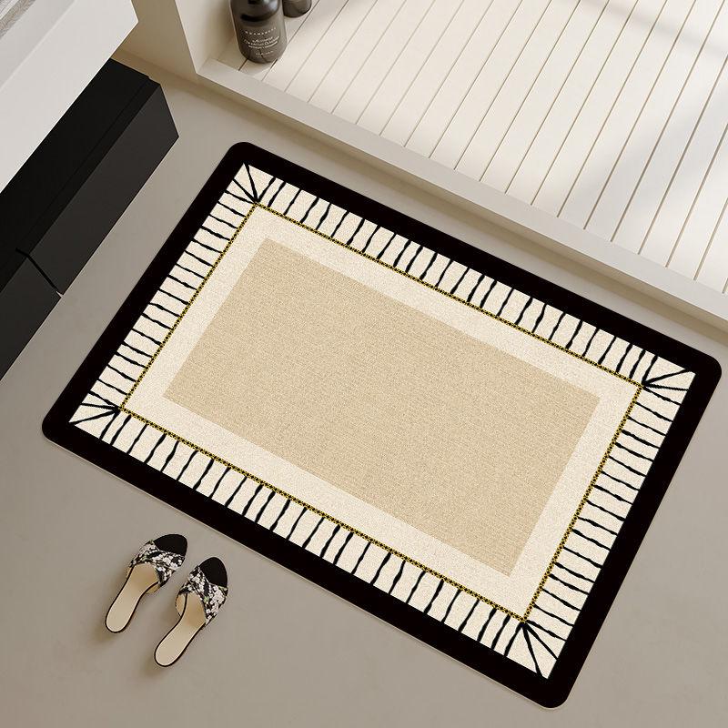 Bathroom floor mat cream wind diatom mud absorbent mat toilet door foot mat bathroom toilet quick drying non-slip carpet