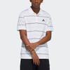 Adidas Striped Sports Casual Short Sleeve Polo Shirt Men Tops White GP1000