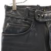 Harley Davidson 90s Old Leather Pants W30 Black Bike Wear Men's Used
