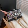 Premium bag women's new versatile small fragrant chain messenger bag fashionable diamond-encrusted clutch bag dinner bag