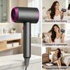 Negative Ion Hair Dryer with Wind Collector Nozzle, Adjustable Hot Cold Wind Lightweight Blow Dryer for Household Hair Drying