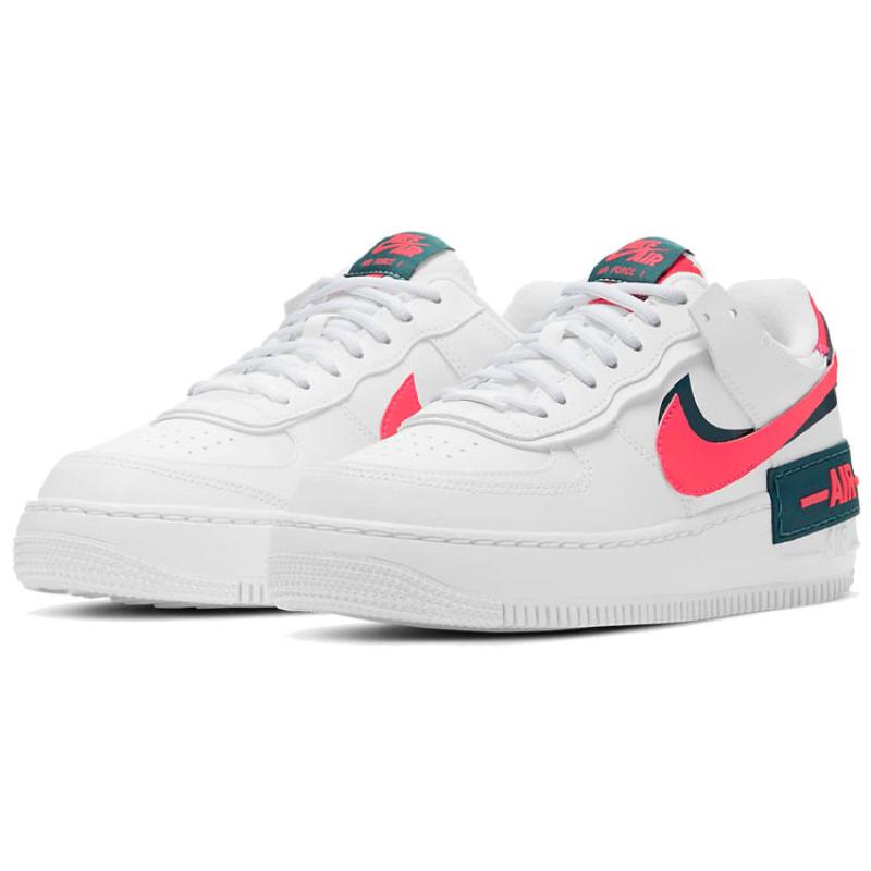 Nike Air Force 1 Shadow 'White Solar Red' Women's Sneakers DB3902-100