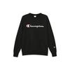 Champion Script Logo Fleece Lined Pullover Crew Neck Sweatshirt Japan Version Unisex Black C3-L023