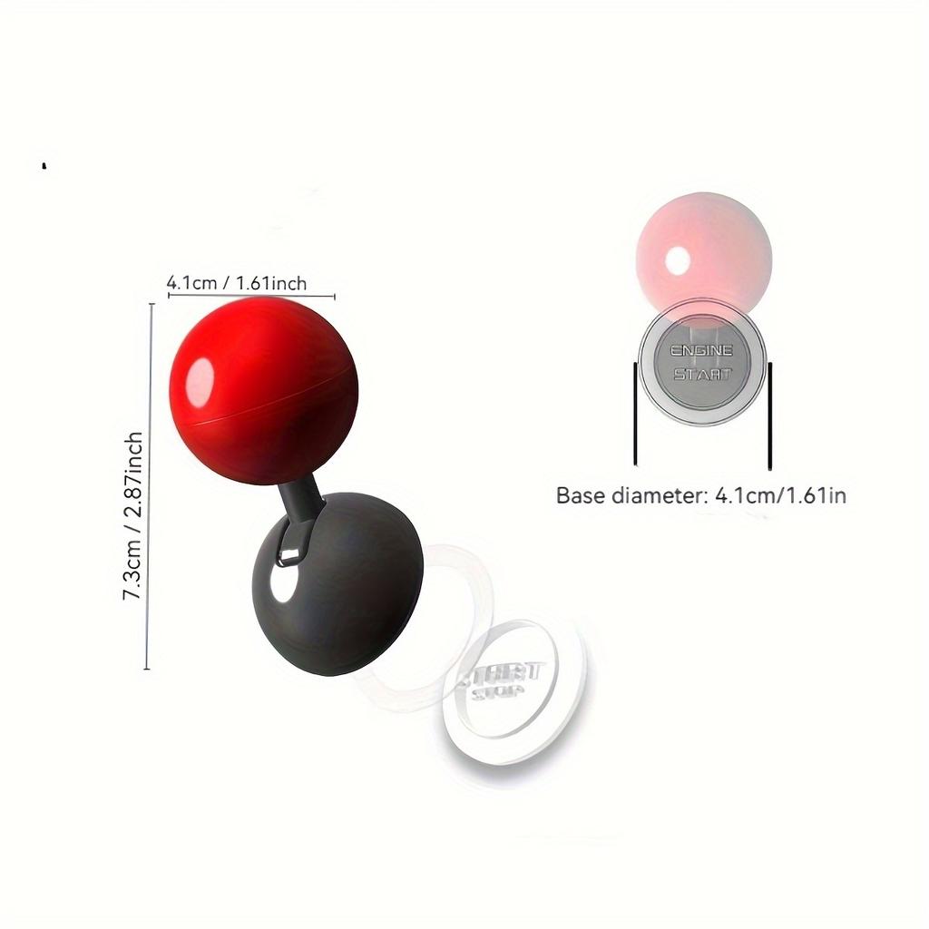 Car Ignition Button Cover - Sleek Round Ball Design, One-Click Start, Multi-Function Switch Decor Accessory