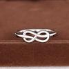 Luxury Female Rings  Sterling Silver Minimalist Infinity Design Women Finger Rings Accessories Daily Party  Bulk