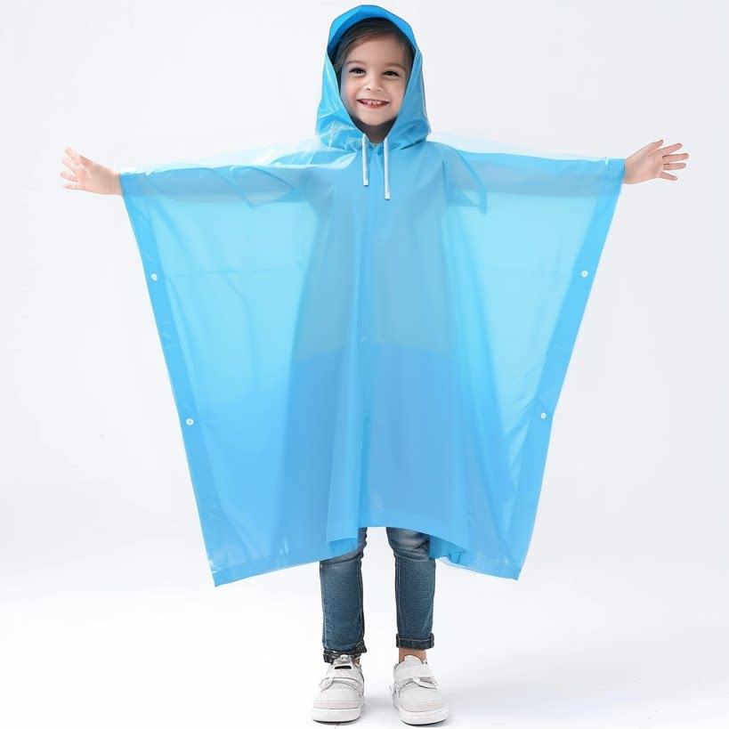 Disposable Raincoat for Children, Boys and Girls, Plus-Size Poncho for Rafting and Rainy Days, Portable for Use In Amusement Parks