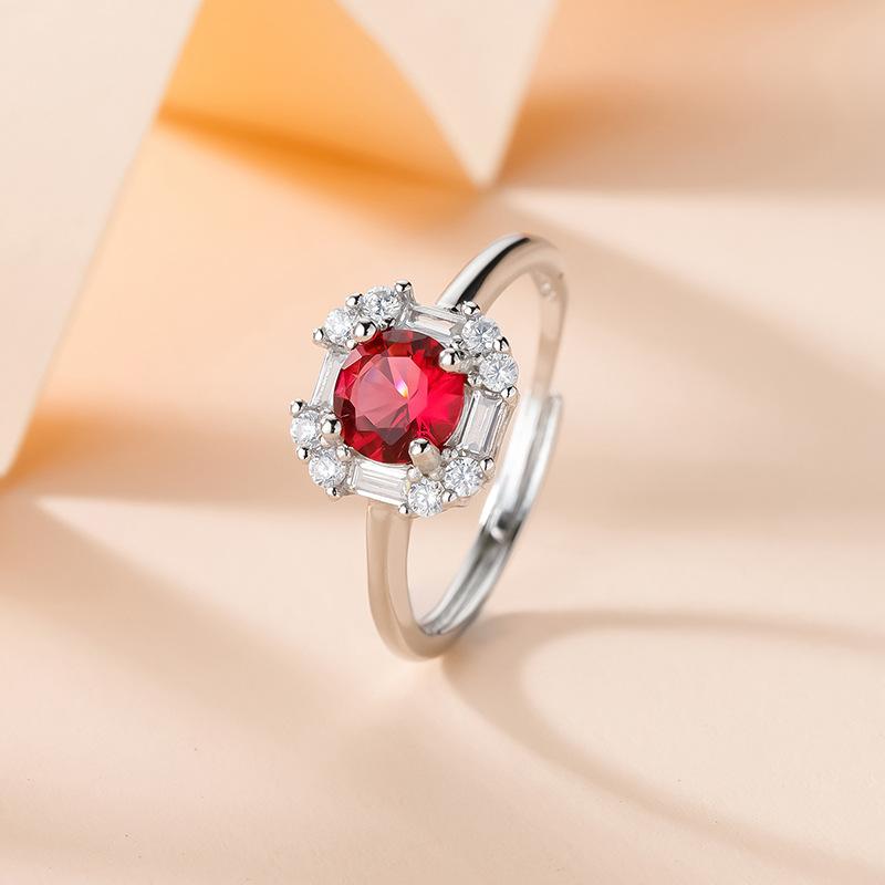 GemChic Women's New Sparkling Classic Block Crystal Rhinestone Pendant Necklace Earrings Ring Three Piece Set Birthday Christmas Jewelry Gift