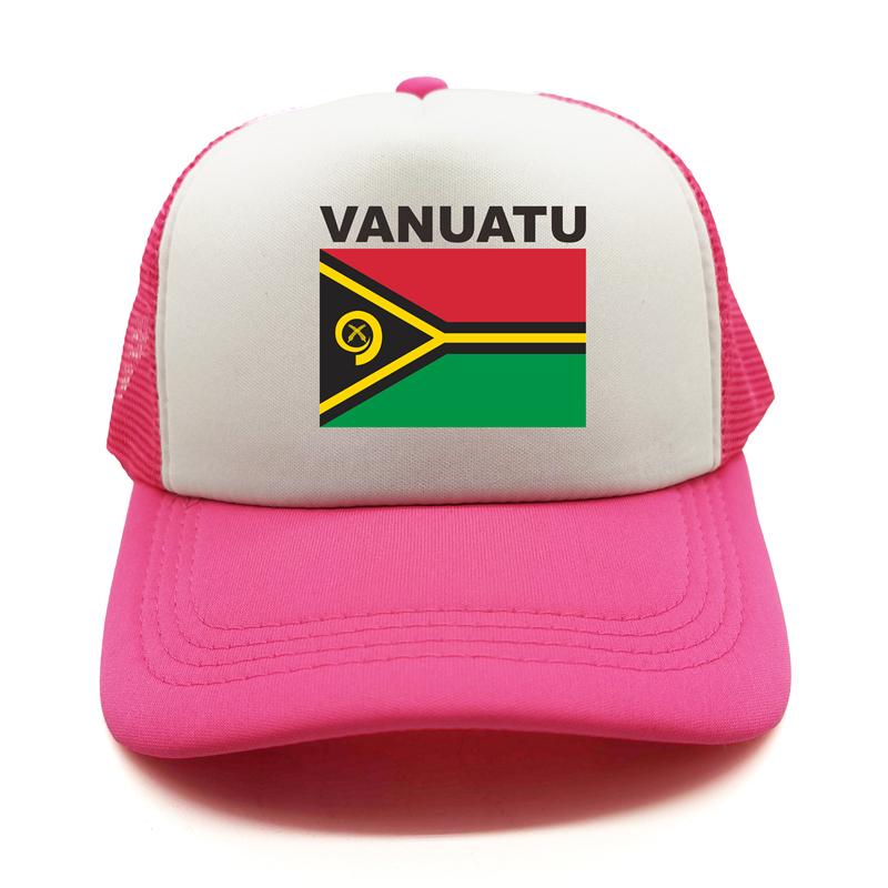 Vanuatu Trucker Cap Summer Unisex Cool Country Flag Hat Baseball Caps Unisex Outdoor Mesh Net Caps