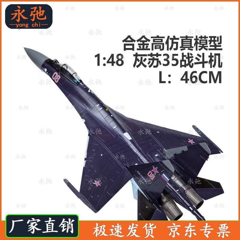 Yongchi 1:48 Scale Alloy Su-35 Fighter Jet Model