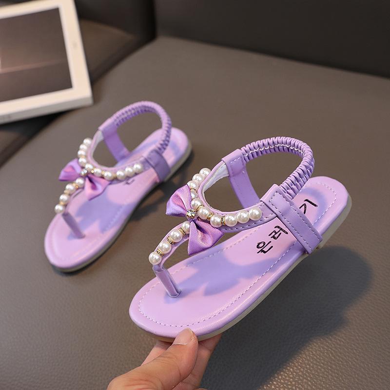 Süße Prinzessinnen-Sandalen im koreanischen Stil für Mädchen - Sommer-Flip-Flops für Kleinkinder