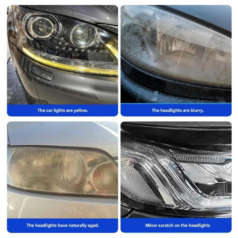 Car Headlight Polishing Agent Scratch Remover Repair Headlight Renewal Liquid Headlight Restoration Car Detailing